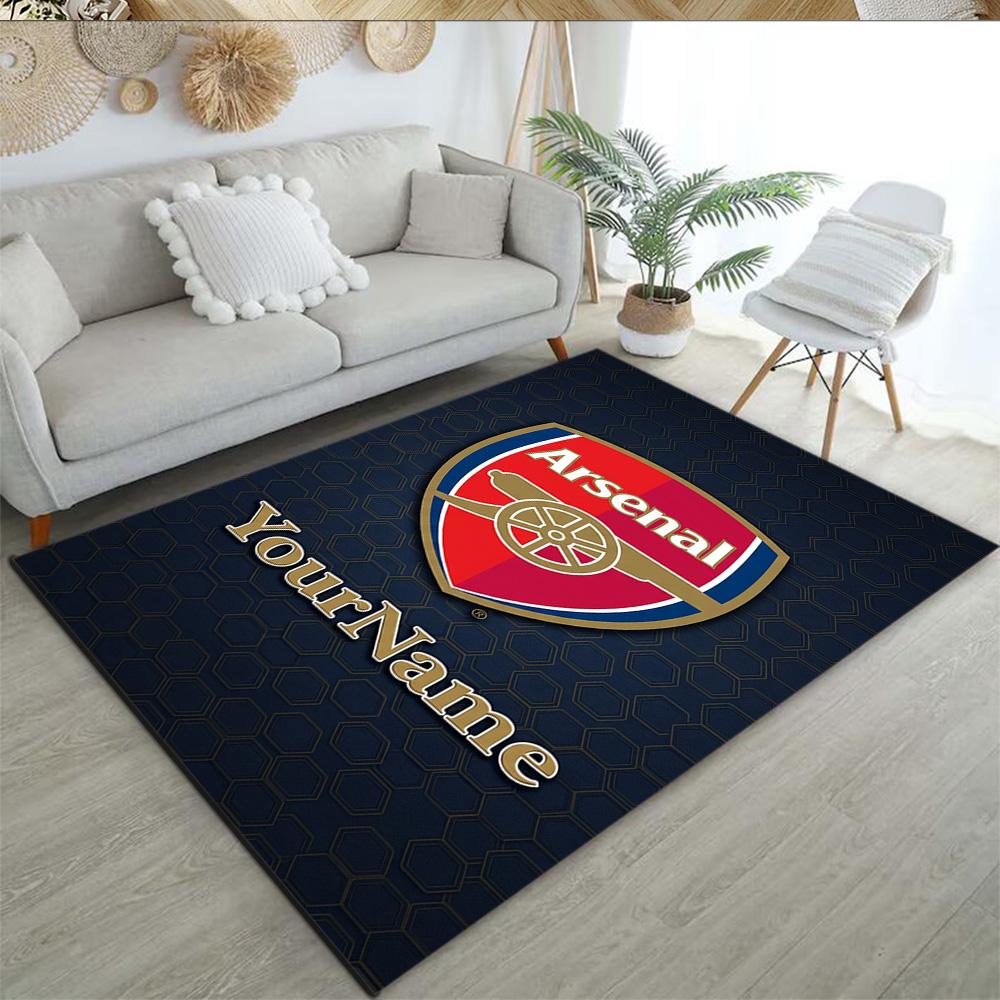 Arsenal Personalized Name Floor Mat Perfect for Hallway Kitchen Outdoor Foyer Antislip Carpet Decorate Offices Perfect Gift for Women/Men