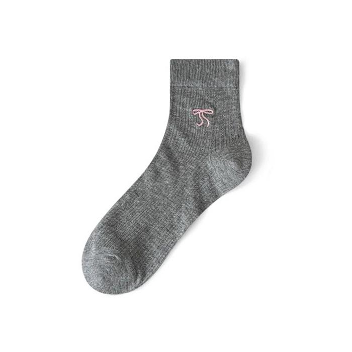 Γυναικείες Κοντές Κάλτσες Λεπτές Αναπνεύσιμες Κάλτσες με Φιόγκο από Βαμβάκι Γλυκές Κάλτσες Ιαπωνικού Στυλ