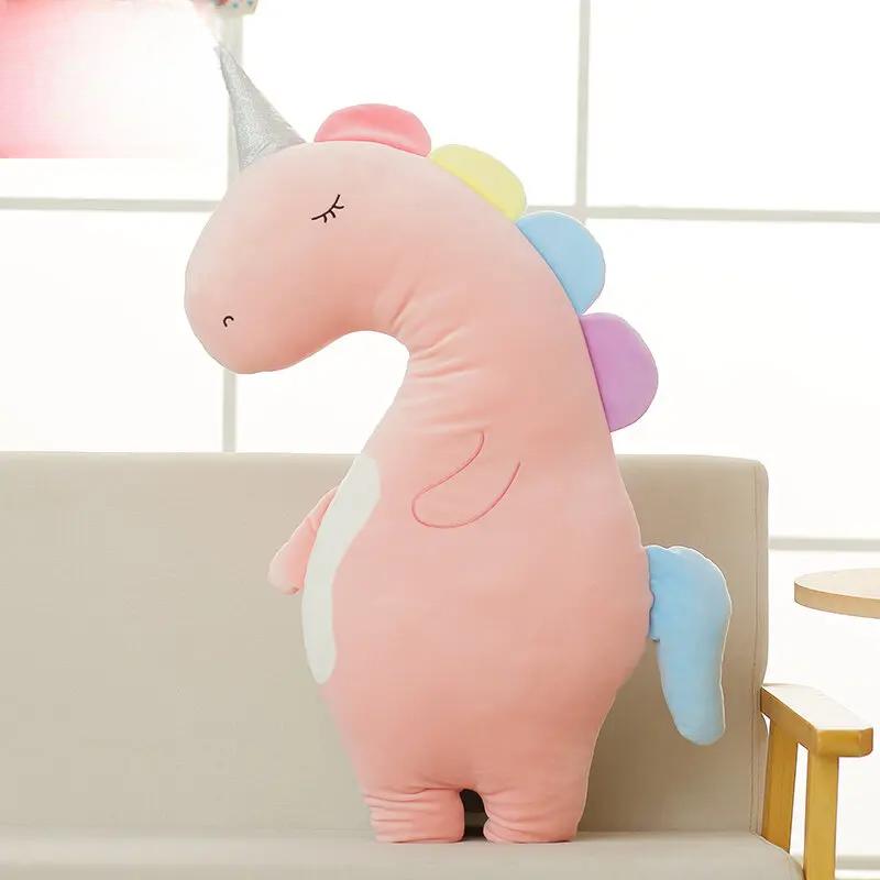 Pohodlný plyšový polštář pro dinosaura Polštář na pohovku Jednorožec Polštář pro panenku Dívka Dárek Plyšový polštář krokodýl Polštář z plyšového zvířátka