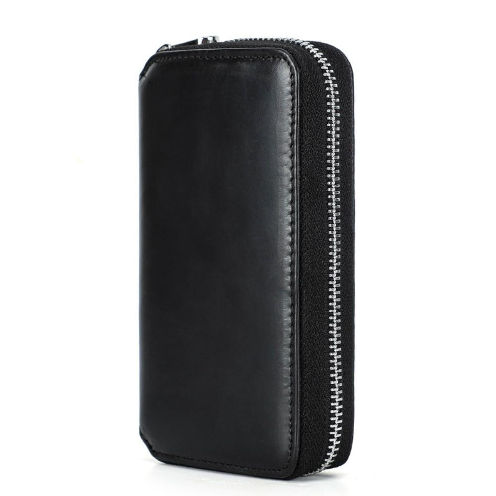 

Чехол для часов из натуральной кожи на молнии, сумка-органайзер для часов, новый чехол для хранения часов чёрный