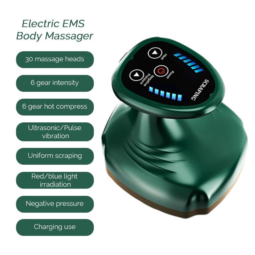 Vacuum Cupping Massage Device 6 Gear Electric Heating Scraping Suction Cups Chinese Anti-cellulite Vacuum Cupping Massage