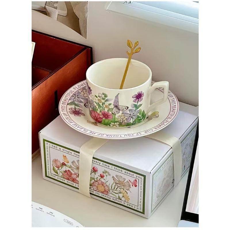 The Xiaoxiangfeng Ceramic Mug Has A Niche Design Sense The Rose Highball Cup Is A High End Drinking Cup for Women's Offices