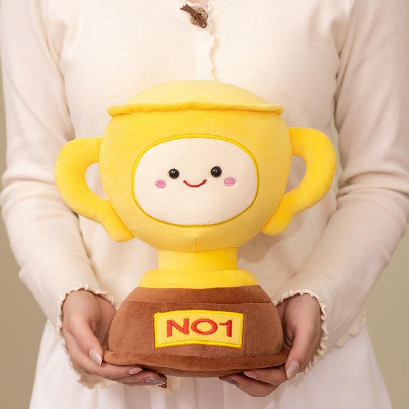 Cute Trophy Doll Plush Toy Funny Elementary School Certificate Pillow