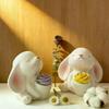 Cute 3D Rabbit Silicone Mold Bunny Aromatherapy Cup Gypsum Candle Mold Easter DIY Craft Moulds Reusable Handmade Tool Home Decor