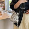 Lapimou Party Bag, Beaded, Pearl, Silver, Mini, Small Shoulder Bag for Women, Perfect for Weddings, Yukata, Coming-of-Age Ceremonies, and Hakama