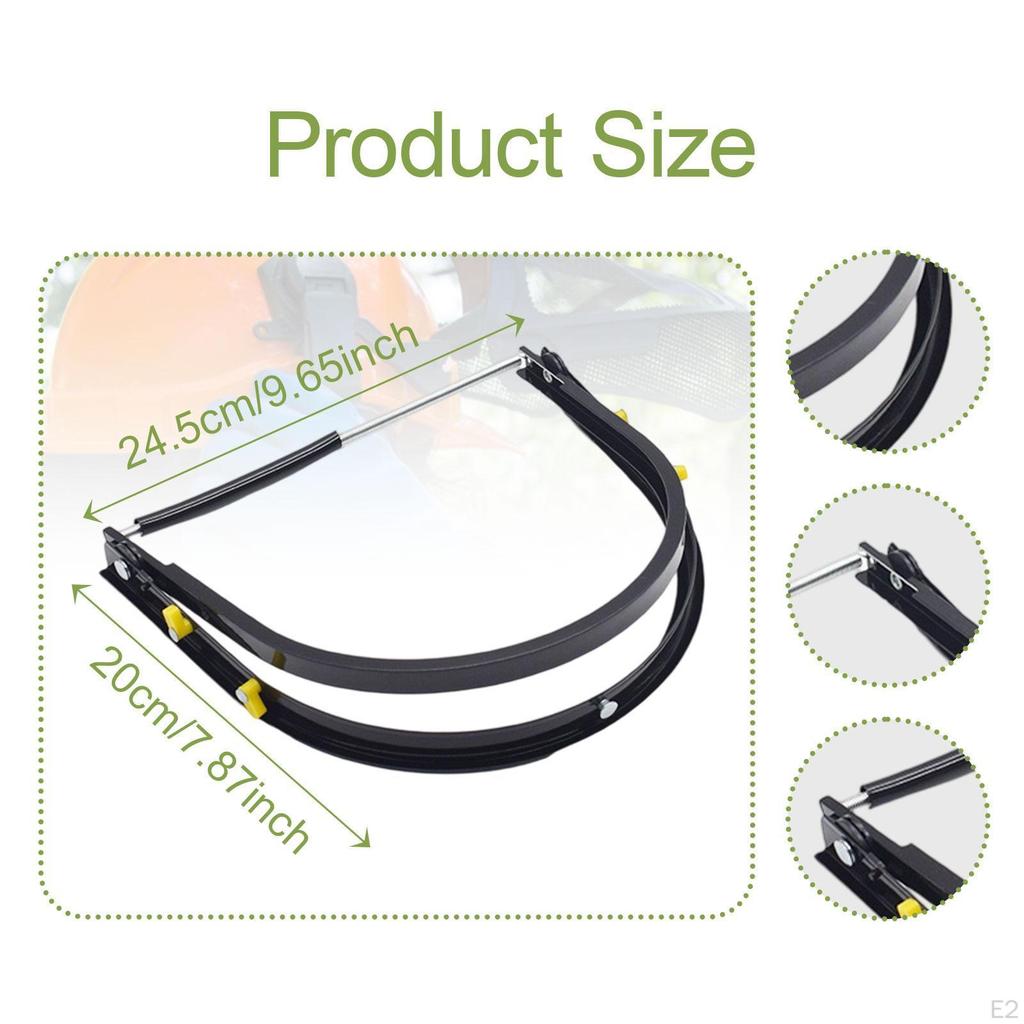 Adaptér obličejového štítu na přilbu s plným okrajem, Držák adaptéru na štít, Kovový Pevný Snadná instalace