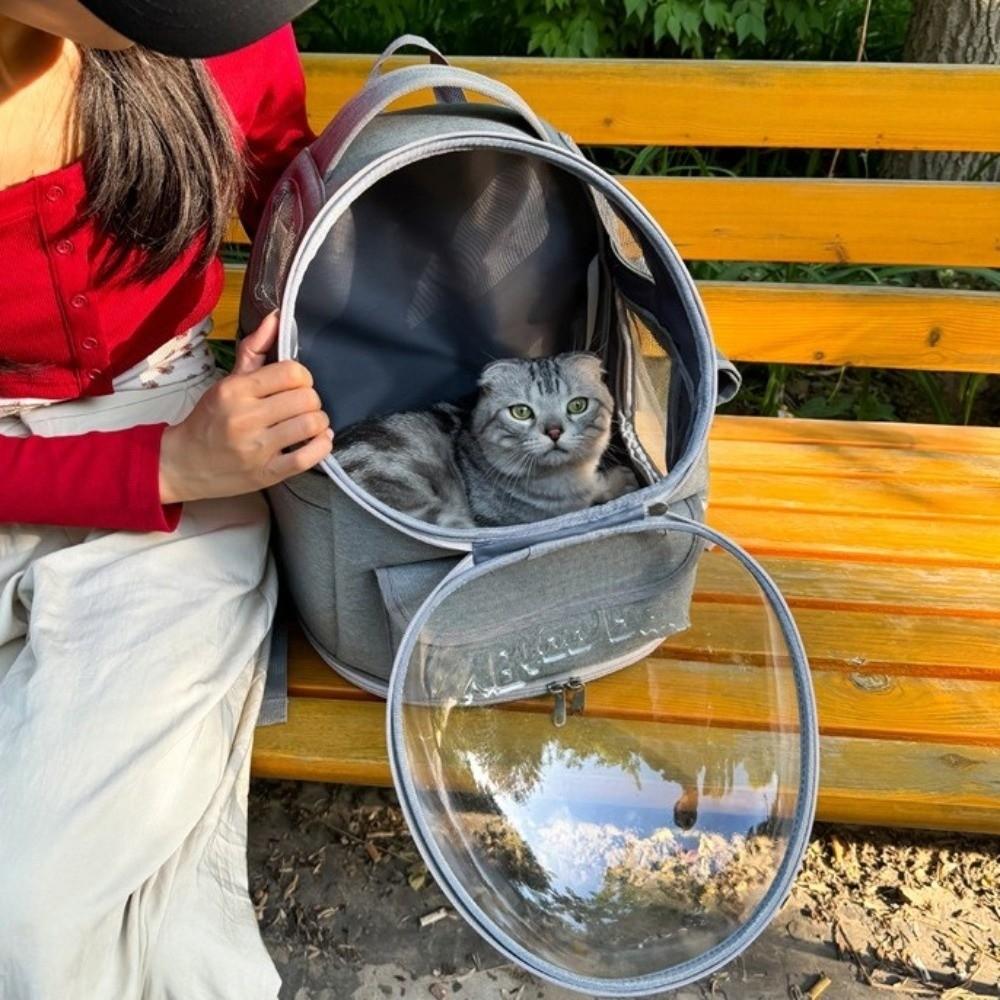 Large Capacity Pet Cat Bag Transparent Portable Pet Bag Cat Carrier Backpack  Guinea Pig Rabbit