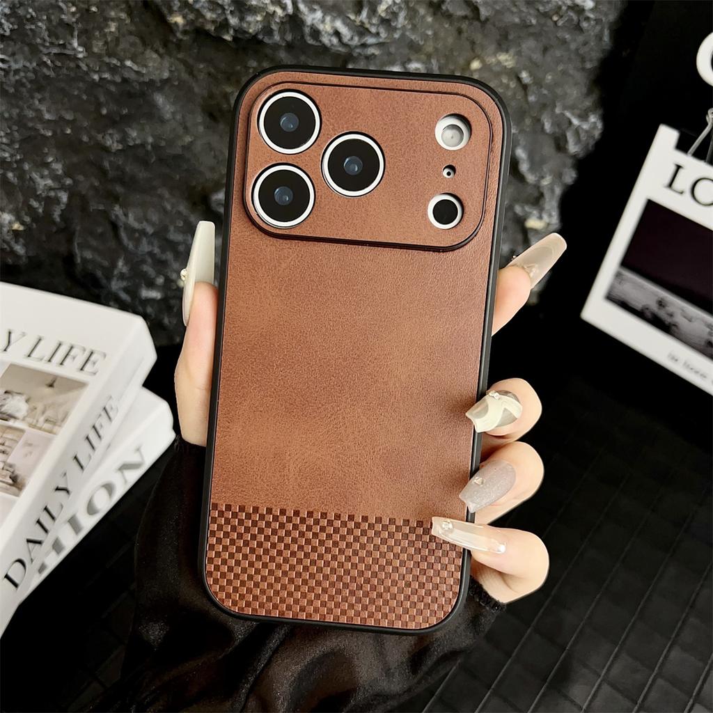 High Quality Business Retro Leather Phone Case for IPhone 17 16 15 14 13 12 11 Pro Max Plus 17 Air Sillicone Soft TPU Cover