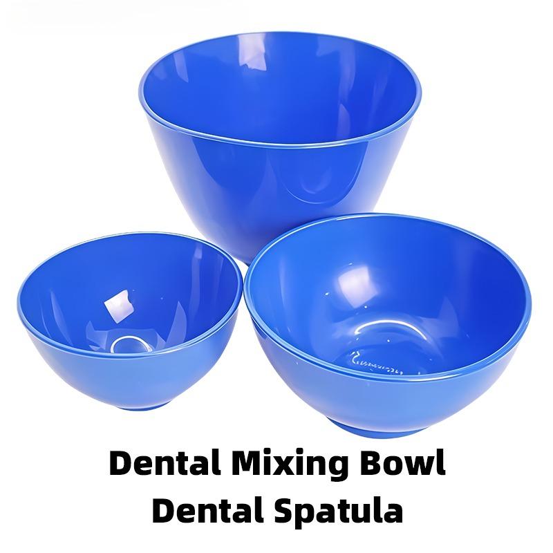 1Set Dental Soft Rubber Bowl, Silicone Bowl, Plaster Mixing Bowl, Plastic Mixing Spatula, Dental Impression Materials