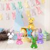 6 Pcs Easter Bunny Decor Easter Decorations Bunny Decor Spring Bunny Wood Tabletop With Hemp Rope Rustic Rabbits Wooden Tiered T