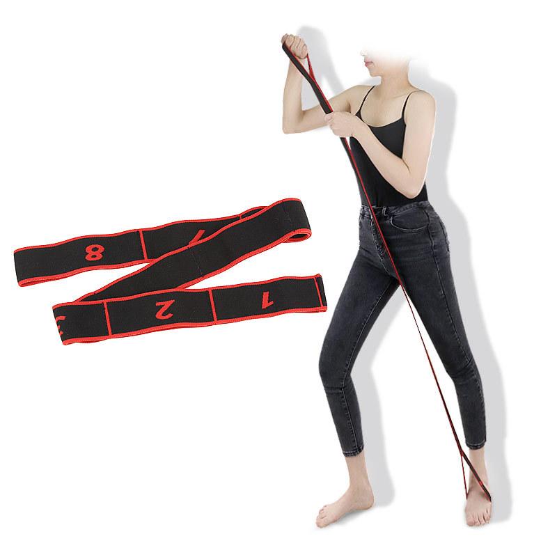 Digital Yoga Stretching Belt Stretching Belt Elastic Pull Beginner Back Open Shoulder Stretching Exercise Rope Dance Aids