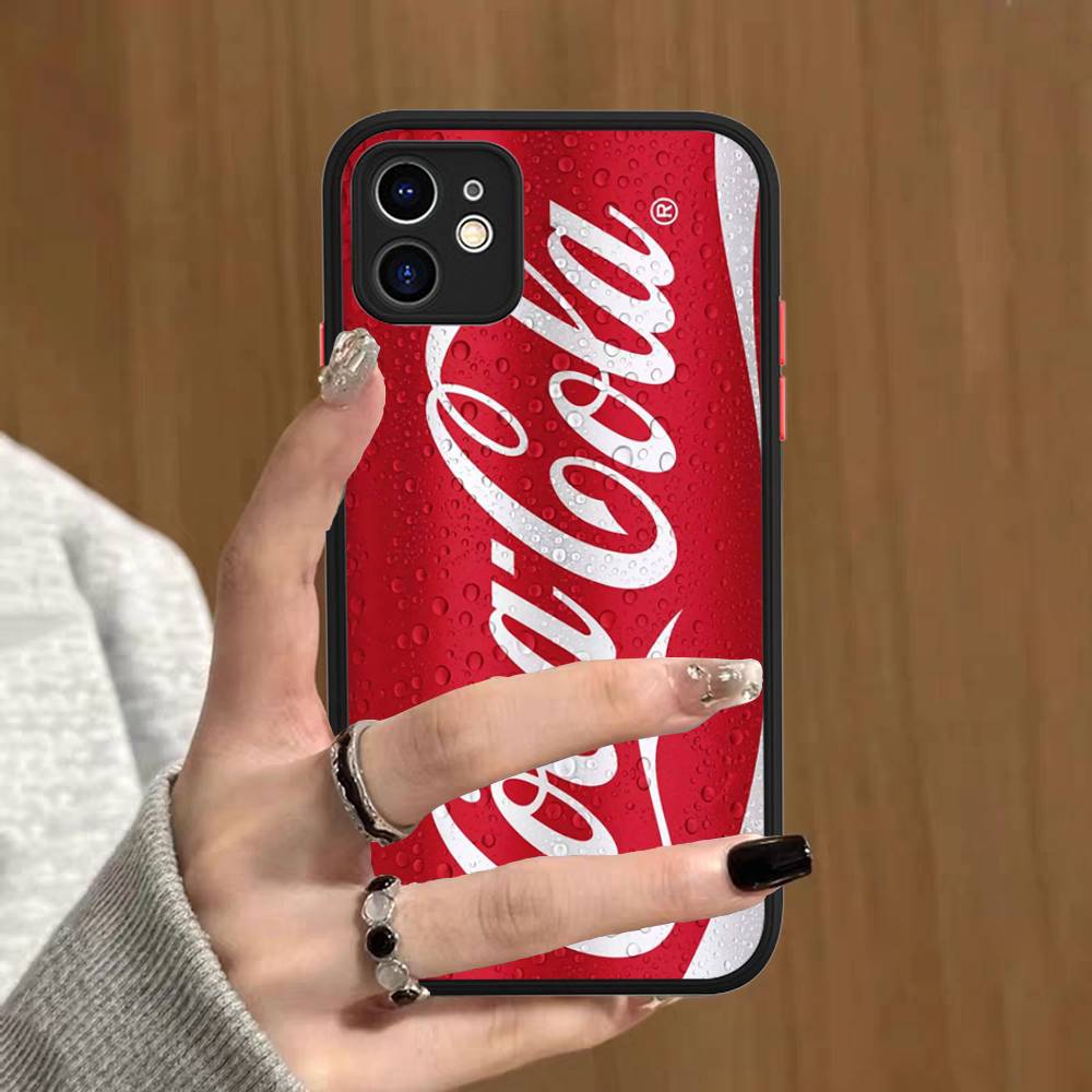 Logo C-Coca C-Cola Fashion Phone Case For IPhone 13 12 X XS MAX Pro Max 16 15 11 14 Pro Max Shockproof Matte Cover