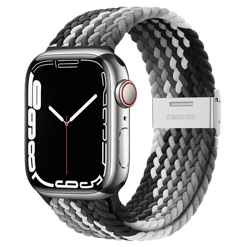 Braided Solo Loop Strap For Apple Watch Band 44mm 40mm 45mm 41mm 46mm 49mm Correa Bracelet iWatch Series Se 8 9 Ultra 2 3 10 11