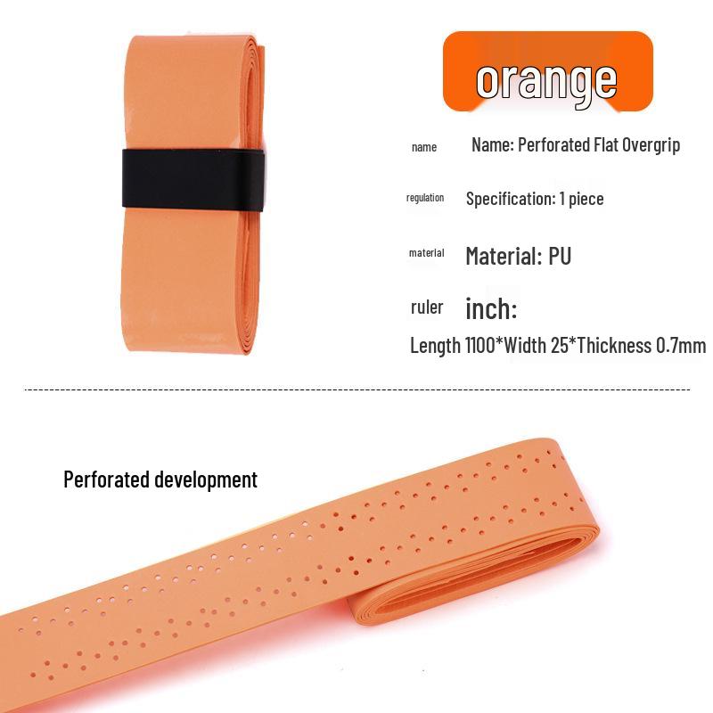 Perforated PU Overgrip: Non-slip Sweatband for Badminton & Tennis Rackets