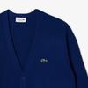 Used Popular sold-out item Lacoste LACOSTE Garter knit V-neck cardigan 100% wool