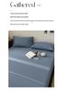 60-Count Long-Staple Cotton Sateen Jacquard Fitted Sheet, Flat Sheet, Pillowcase Set - Plain Color, Pure Cotton, Anti-Slip Mattress Cover