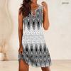 Women Plus Size Sleeveless Round Neck Keyhole Heart Printed A Line Dress Red White Pink