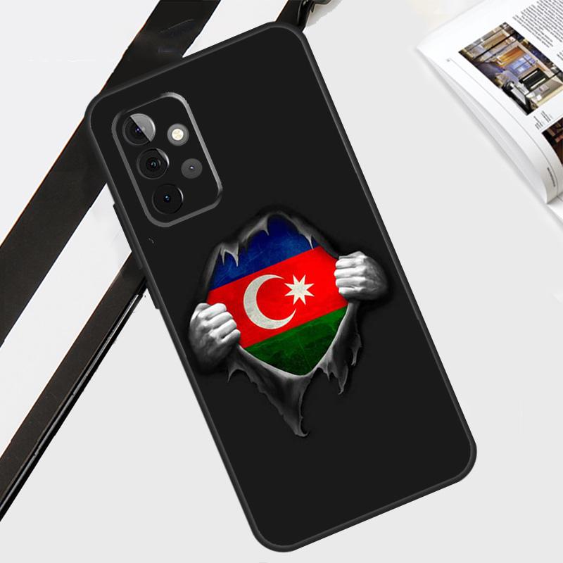 Azerbaijan Flag Coat of Arms Case For Samsung Galaxy A55 A35 A15 A56 A36 A26 A16 A06 A54 A34 A14 A12 A22 A32 A52 A13 A53