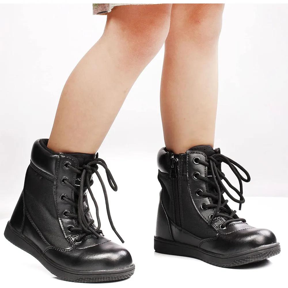 Boys Girls Summer Camp Outdoor Ankle Hiking Boots Trekking Walking Shoes Militar Work Combat Jungle Boots