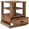 Nightstand with Drawers Reclaimed Wood Look 50 X 50 X 60 Cm Engineered Wood