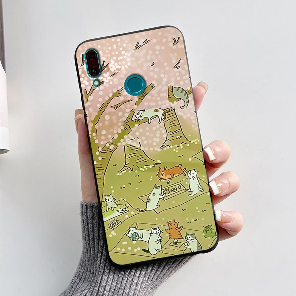Silicone Case For Huawei Y9 2019 Case JKM-LX3 Cartoon Soft TPU Fundas Phone Cover For Huawei Y9 2019 Y 9 Cases Shockproof Coque