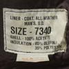Canadian Army Old All-Weather Coat Stainless Collar Coat Blue With Liner Men's Used