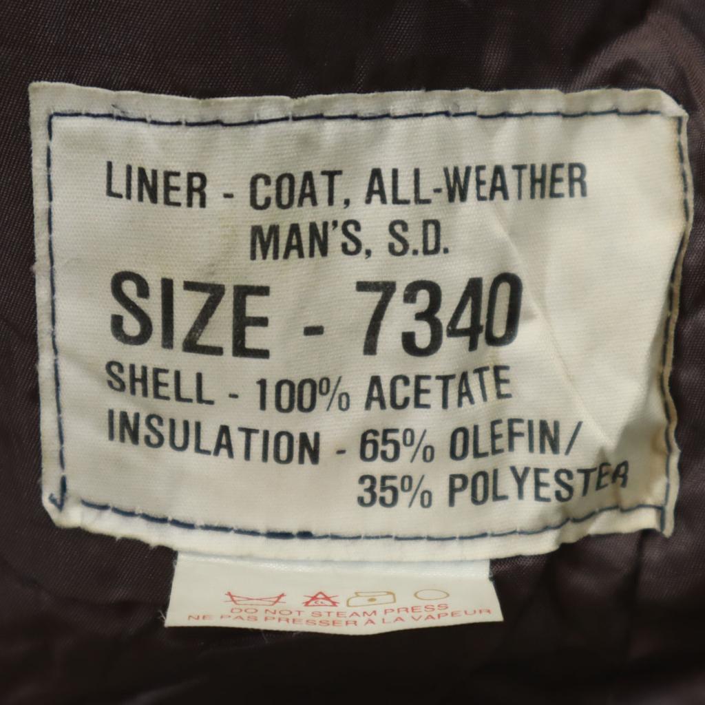 Canadian Army Old All-Weather Coat Stainless Collar Coat Blue With Liner Men's Used