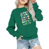 Kids' Fashion Loose-Fit Casual Long-Sleeve Christmas Print Oversized Crewneck Sweatshirt