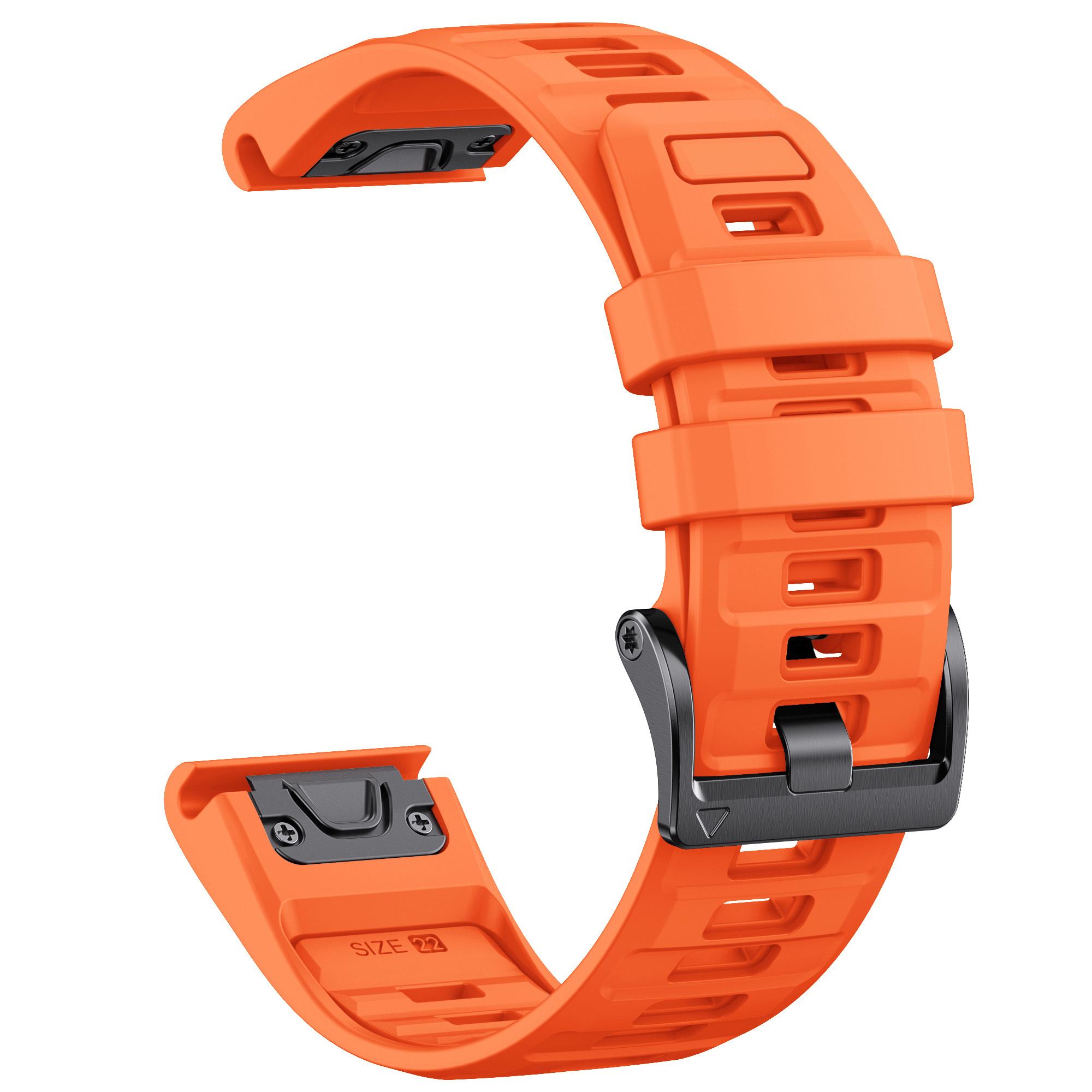 

QuickFit 26mm 22mm Two Tone Silicone Strap For Garmin Fenix E 8 7X 7 6 6X/Epix Pro Gen 2 51mm 47mm/Tactix Watch Band Accessories 26mm-Fenix 8 51mm оранжевый