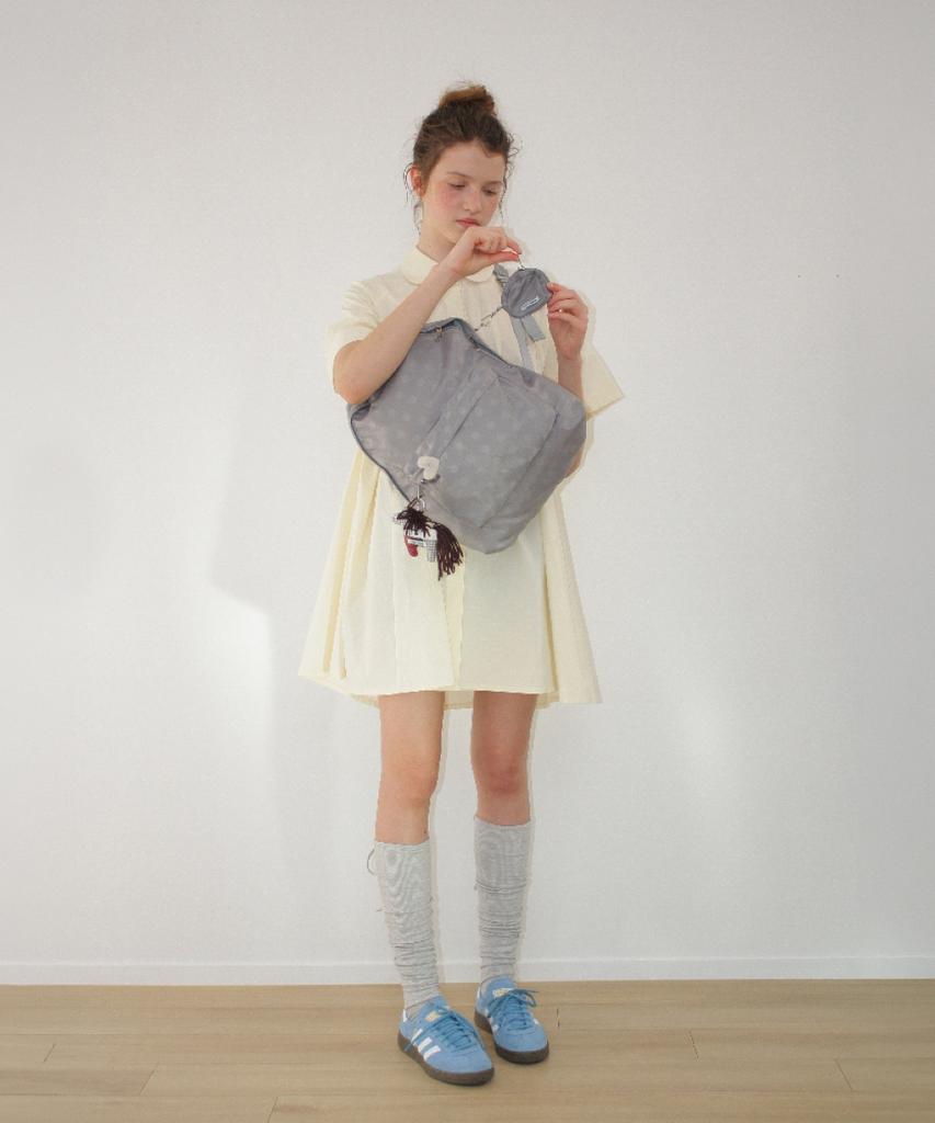 Ronron Dot Sling Backpack Silver