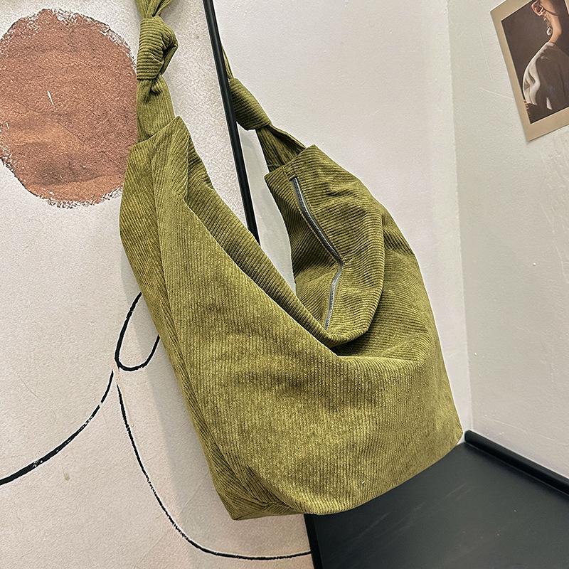 Women's Bag Corduroy New Shoulder Bag Simple Large Capacity Bucket Bag Bag Bag
