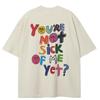 Streetwear Bothsides Graphic T-Shirt Cotton Tshirt Unisex Tops Tees Summer Short Sleeves T Shirt