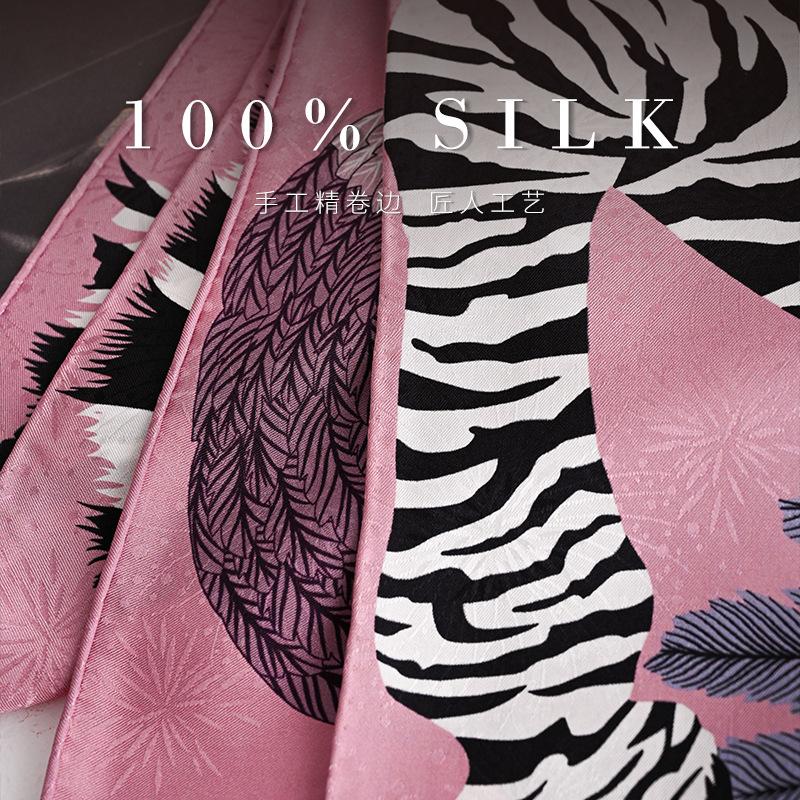 [Flower dill fireworks pattern] Flying horse silk scarf spring new women's fashion versatile mulberry silk square scarf
