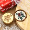 Christmas Series Embossed Christmas Tree Lacquer Seal Head Brass Carving Wax Seal Decoration Gift for Lacquer Lovers