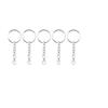 Nickel Plated 25mm Split Key Rings with 5-Segment Lobster Clasps 5 Pieces Durable Keychain Hardware Accessories for DIY Projects