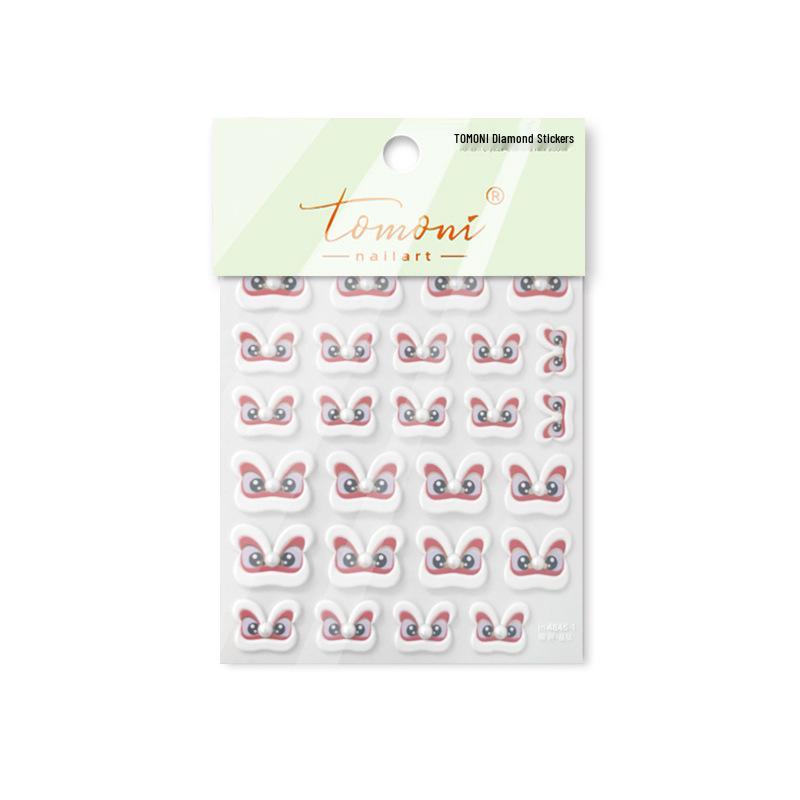 

Tomoni Crystal Diamond Nail & Phone Stickers: Fun Children s Nail Art & Chinese Style Lion Dance Designs.