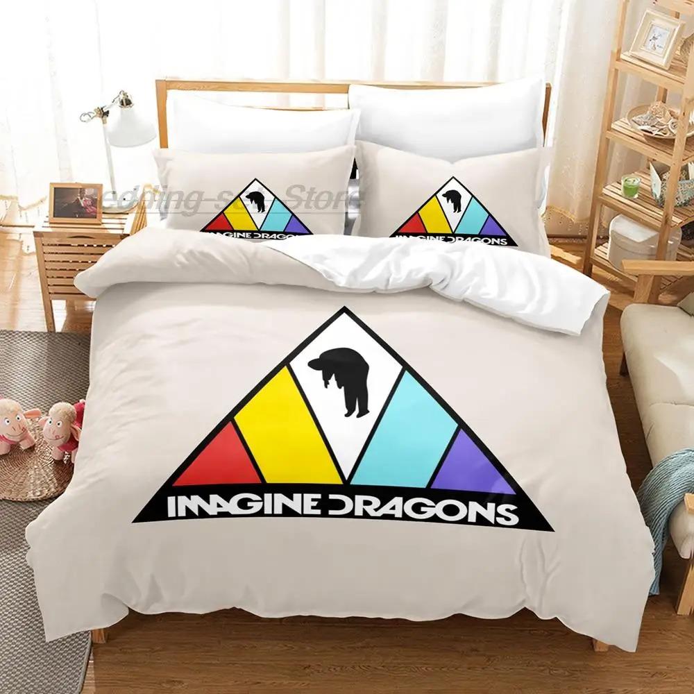 Imagine Dragons Bettwäscheset Einzelbett Twin Full Queen King Size Bettset Aldult Kinder Schlafzimmer Bettdeckenbezug Sets 3D Druck Bettlaken Set