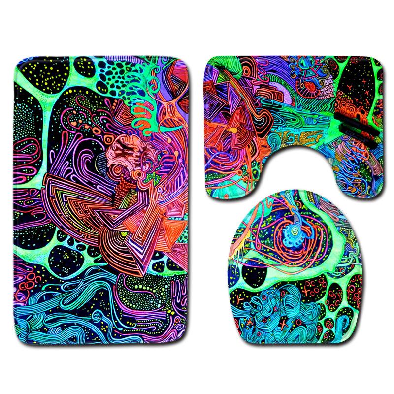 Animal Tree Print Bathroom Decorative Carpet Non-Slip Floor Mat Door Mat