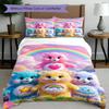 3pcs Duvet Cover Set (1*Duvet Cover + 2*Pillowcase, Without Core), Care Bears Print Bedding Set, Bedroom Decor, All‑Season, Birthday Gift