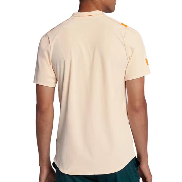 Nike Polo Shirts Men's Yellow Polo Collar Moderate Straight Fit 939084-838