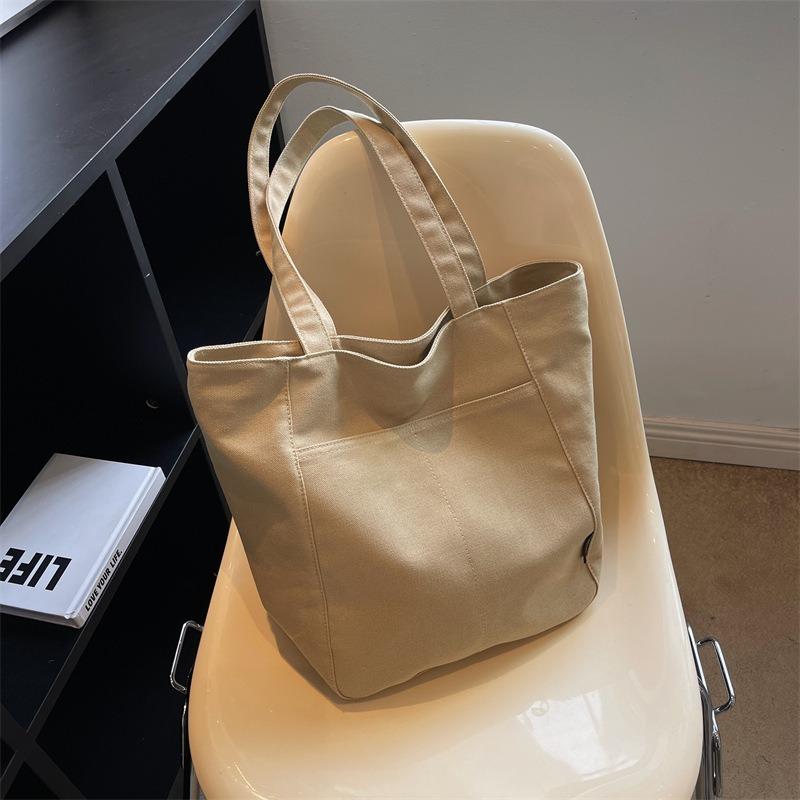 

Spring and summer large-capacity bags for women s new lazy canvas tote bags for college students in class shoulder tote bags хакі