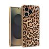 Plating Frame Leopard Print Leather Phone Case For iPhone 17 Pro Max 17Air 16 15 14 Plus 13 12 Camera Protect Silicon Back Cover