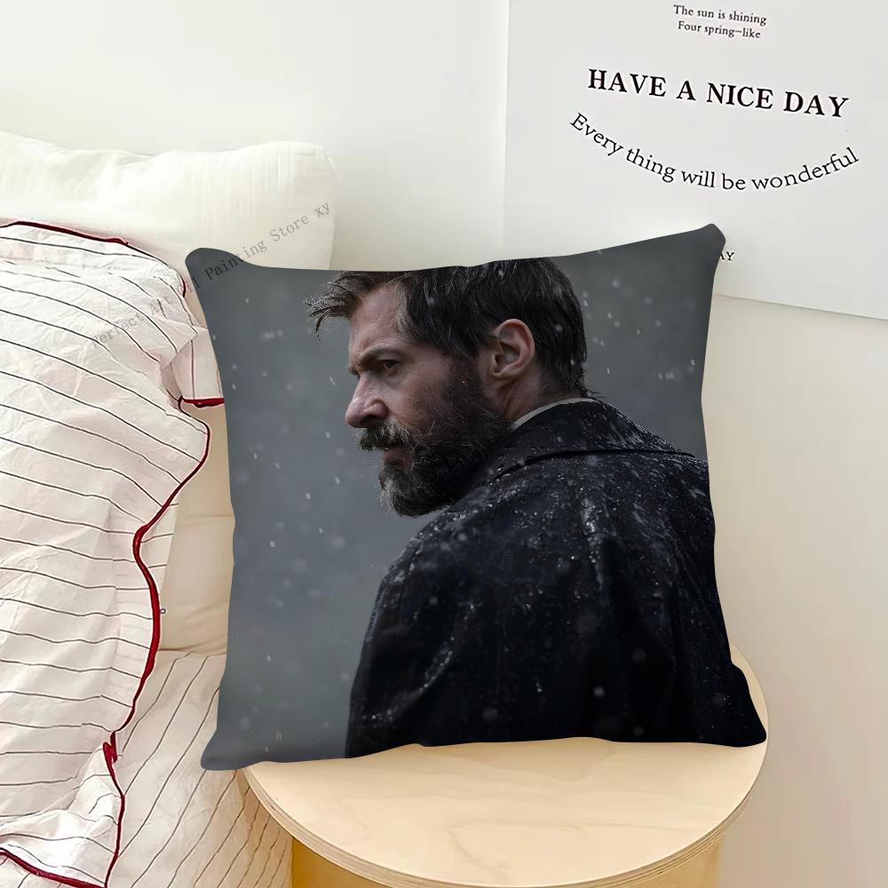 H-Hugh J-Jackman Pillow Case Fashion Square Pillowcase Bedroom Sofa Room Ins Decoration Leisure Cushion Cover 40x40