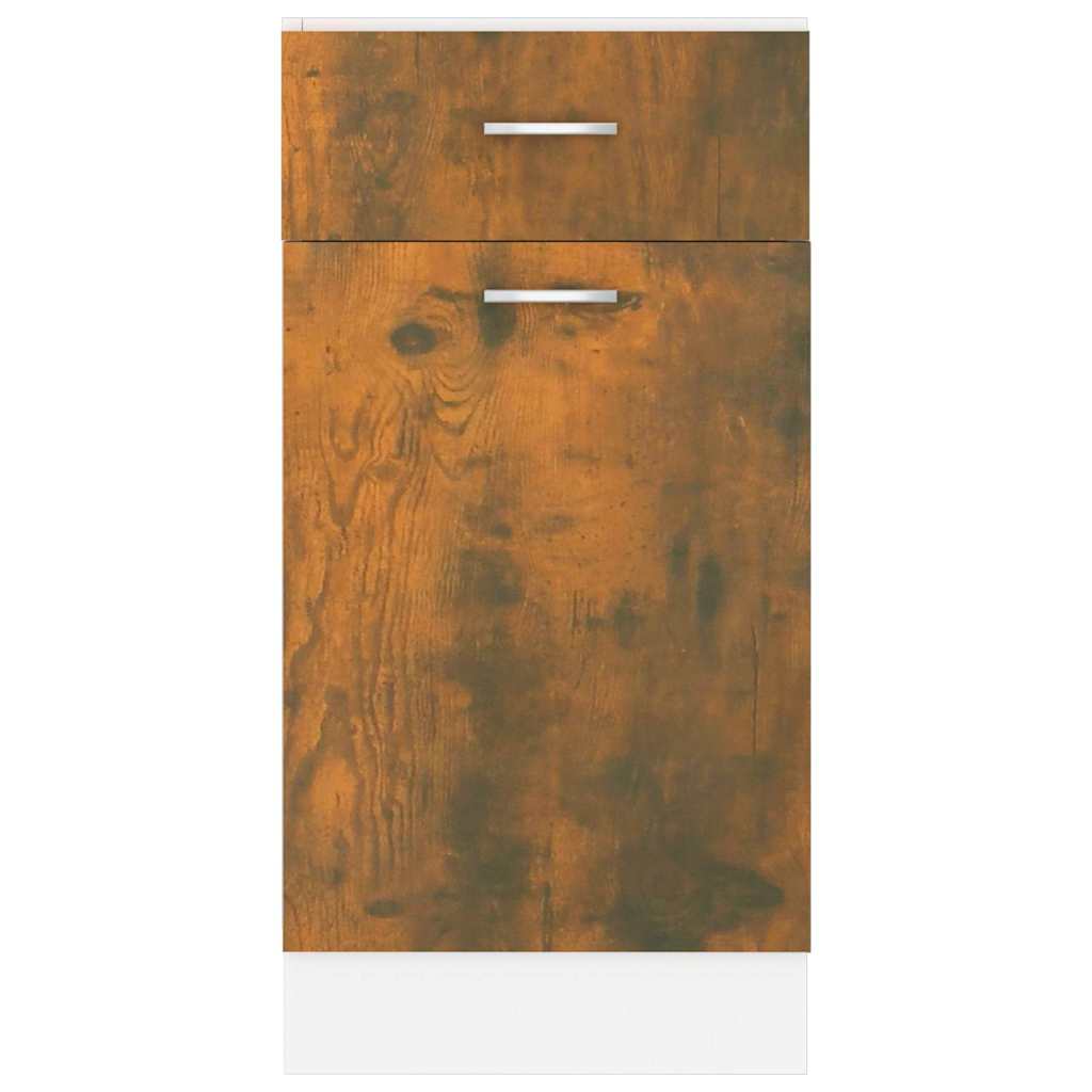 vidaXL Base Cabinet with Drawer Lyon Smoked Oak 40x46x81.5 Cm