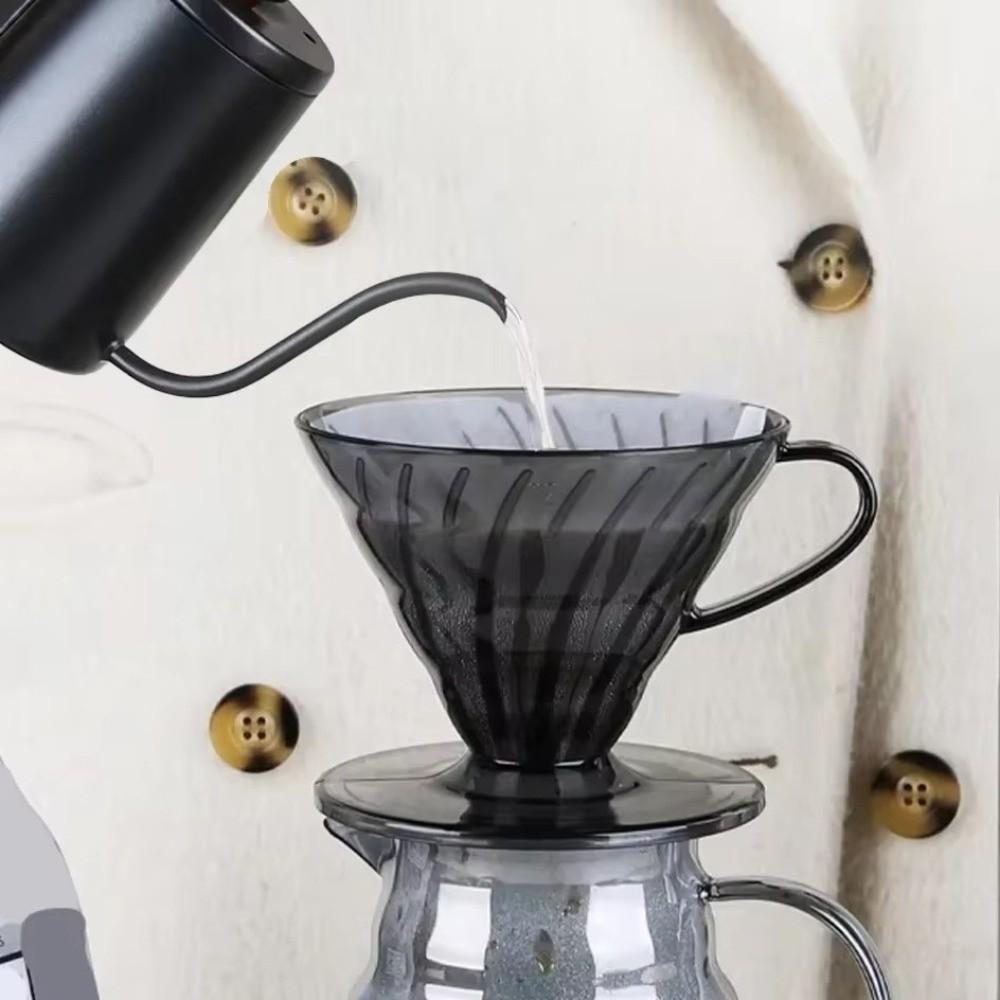 Plastic Coffee Filter Cup V shaped 60 Spiral Hand Filter New Coffee Hand Dripper  Party