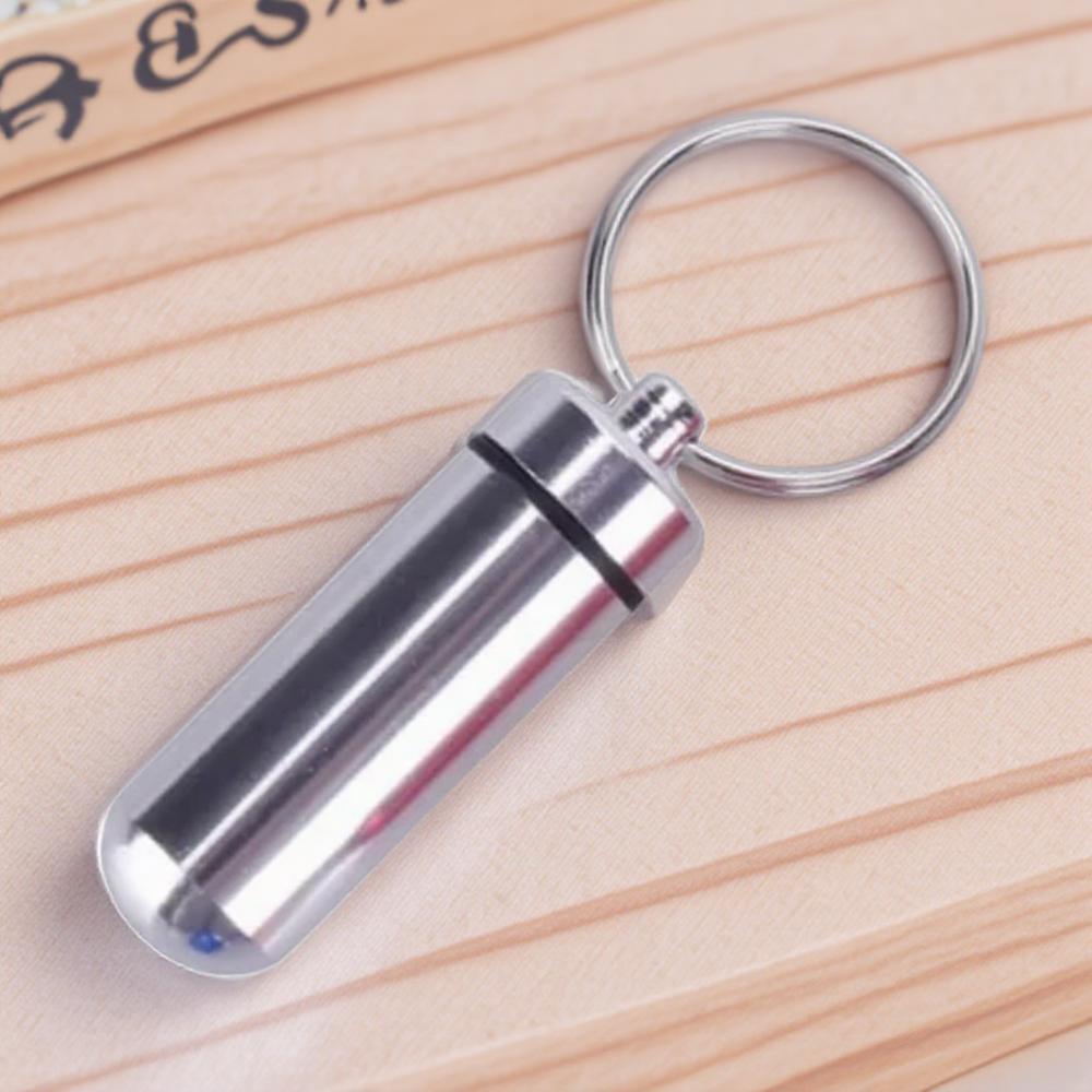 Portable Mini Waterproof Aluminum Pill Box Container Organizer for Medicine Vitamins Fish Oils Travel Storage