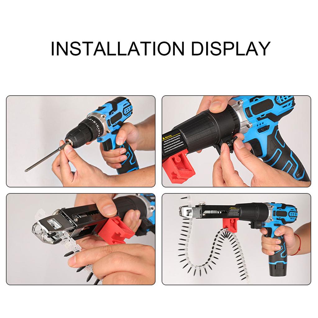 Automatická hřebíkovačka vrtačka Pneumatická šroubovací vrtačka Adaptér řetězu Elektrická vrtačka Nástavec řetězu Sada pro sádrokarton Dřevěná deska Strop