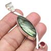 Silver  Gifted Garnet Gemstone Necklace Labradorite Jewelry Handmade