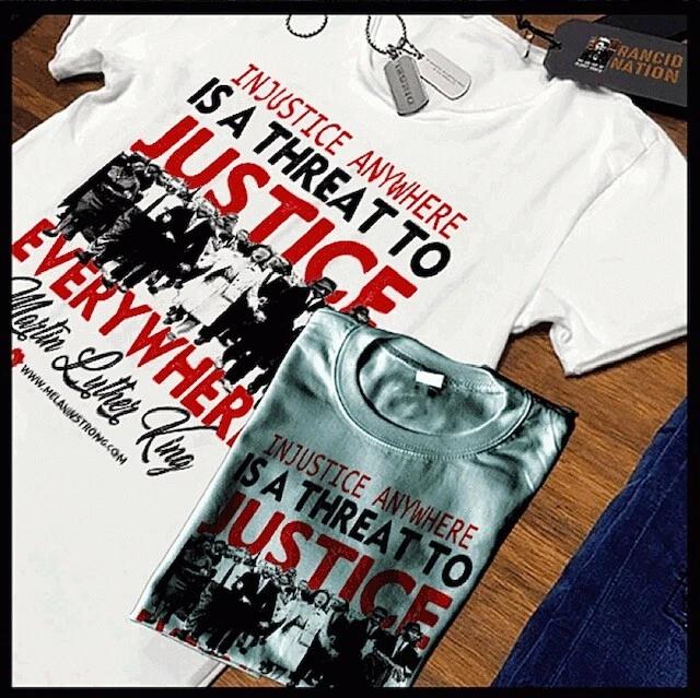 

Martin Luther King T-shirt Black,History Month Civil Rights Leader white Tee L