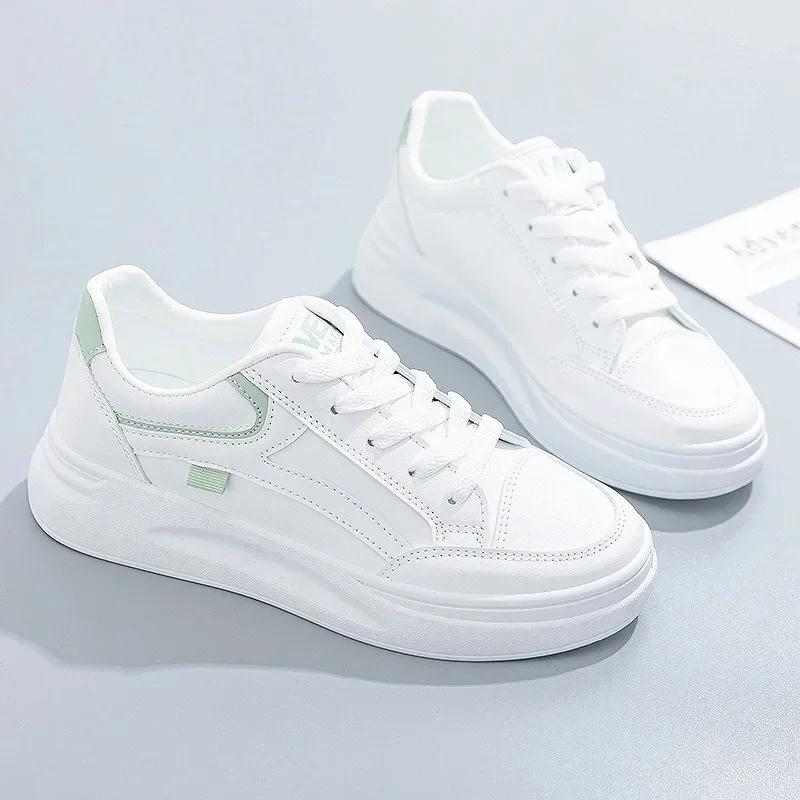 Fashion 2025 Spring Autumn Breathable Casual Shoes for Women Platform Running Tennis Sneakers Female White Concise Versatile Walking Fla